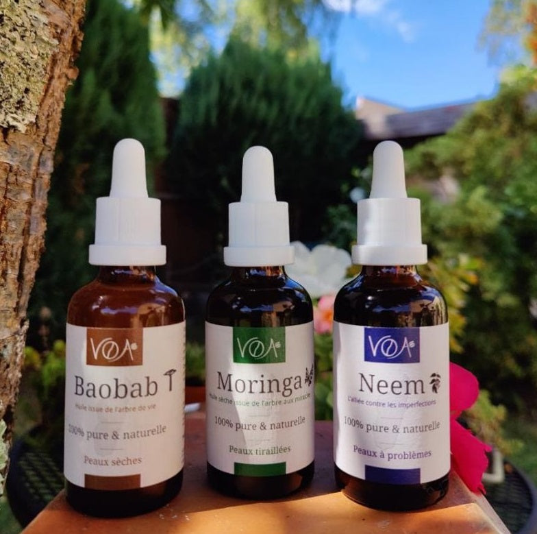 Pack des 3 huiles végétales cosmétiques